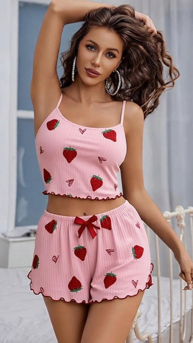 Xivir Pink Strawberry Kiss Cord Set Set